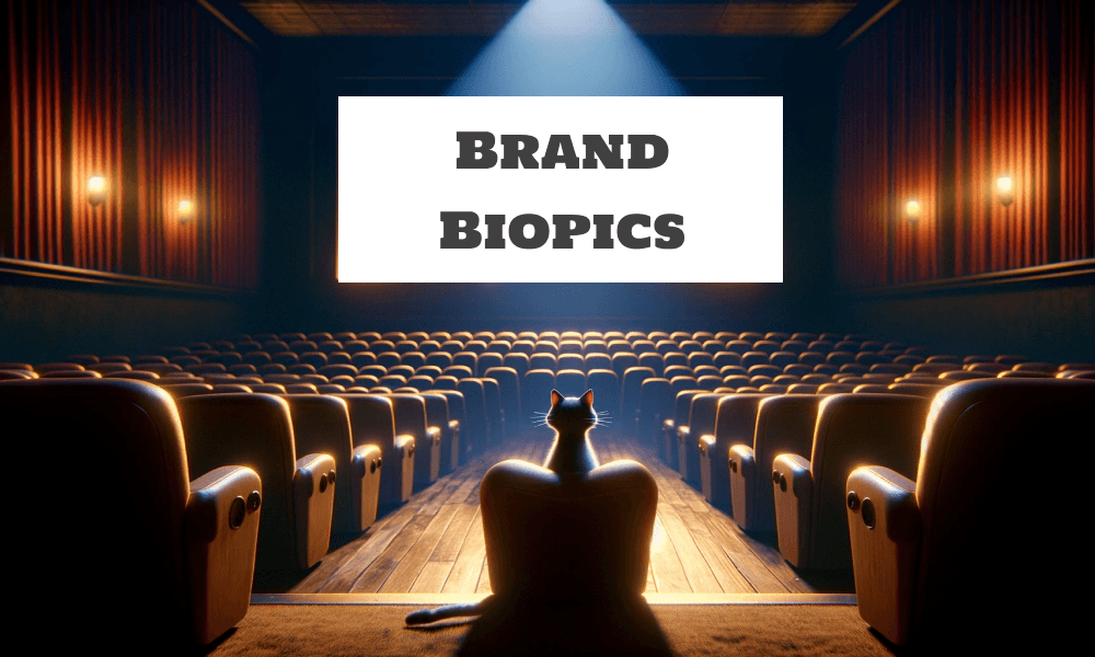 A cat is enjoying a movie in the cinema.